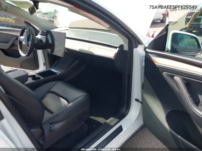 2023 Tesla Model Y Awd/Long Range Dual Motor All-Wheel Drive VIN: 7SAYGAEE5PF629549 Lot: 45596586