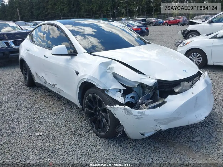 2023 Tesla Model Y Awd/Long Range Dual Motor All-Wheel Drive VIN: 7SAYGAEE9PF884124 Lot: 45605541