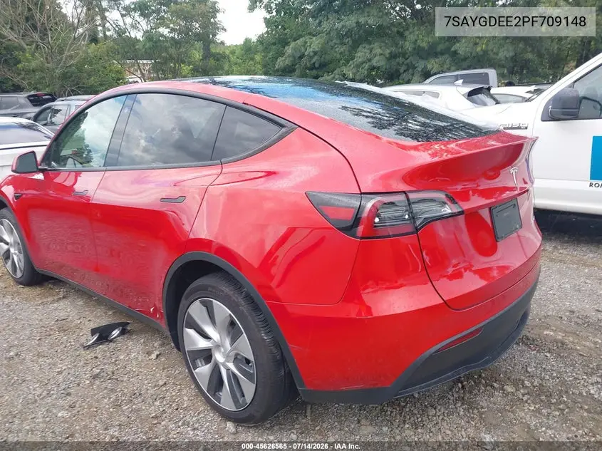 2023 Tesla Model Y Awd/Long Range Dual Motor All-Wheel Drive VIN: 7SAYGDEE2PF709148 Lot: 45626565