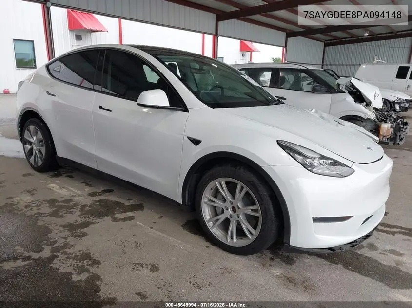 2023 Tesla Model Y Awd/Long Range Dual Motor All-Wheel Drive VIN: 7SAYGDEE8PA094148 Lot: 45649994