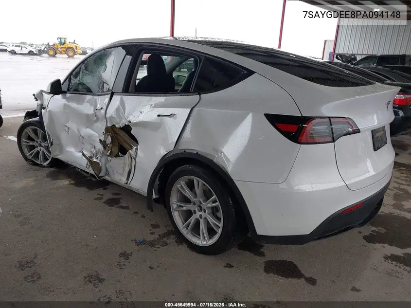 2023 Tesla Model Y Awd/Long Range Dual Motor All-Wheel Drive VIN: 7SAYGDEE8PA094148 Lot: 45649994