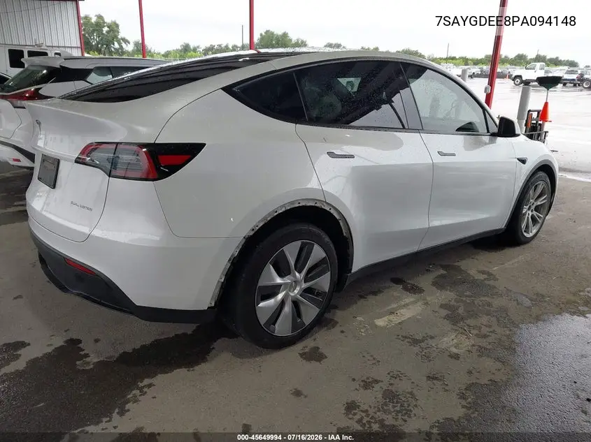 2023 Tesla Model Y Awd/Long Range Dual Motor All-Wheel Drive VIN: 7SAYGDEE8PA094148 Lot: 45649994