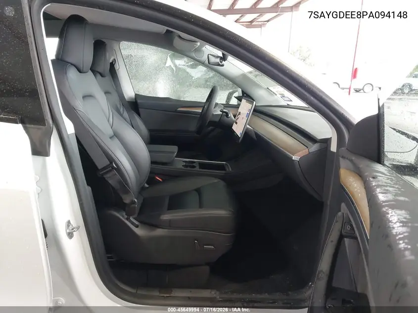 2023 Tesla Model Y Awd/Long Range Dual Motor All-Wheel Drive VIN: 7SAYGDEE8PA094148 Lot: 45649994