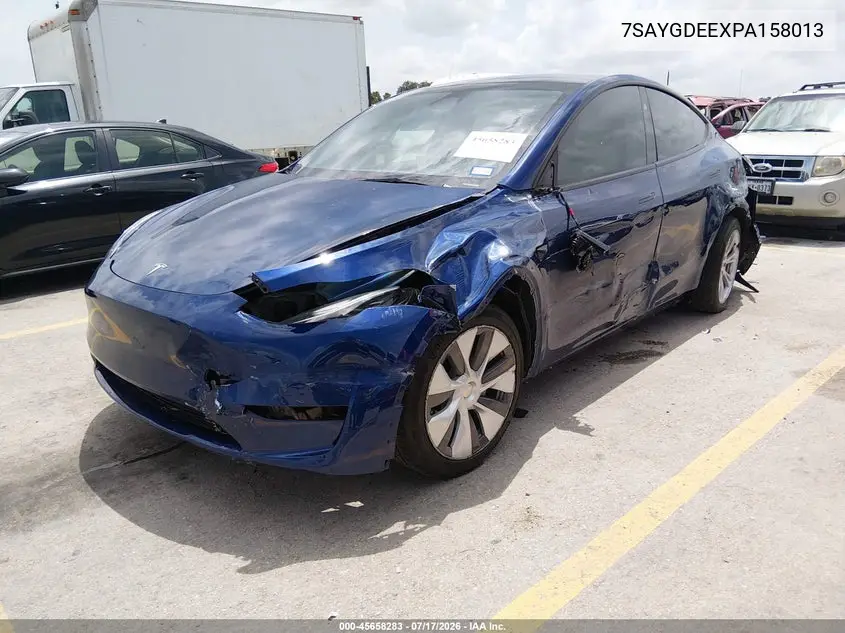 2023 Tesla Model Y Awd/Long Range Dual Motor All-Wheel Drive VIN: 7SAYGDEEXPA158013 Lot: 45658283