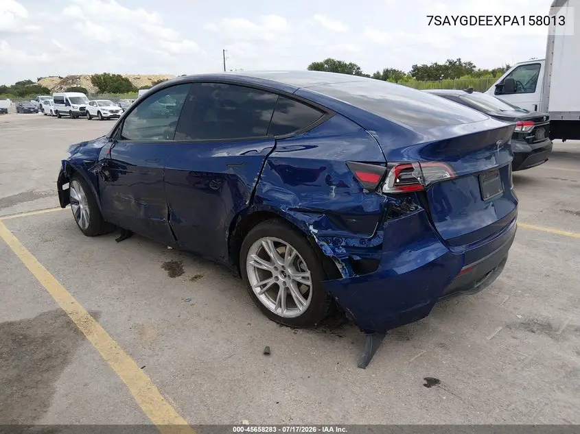 2023 Tesla Model Y Awd/Long Range Dual Motor All-Wheel Drive VIN: 7SAYGDEEXPA158013 Lot: 45658283