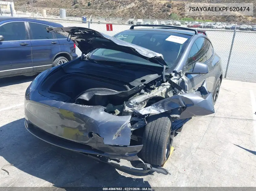 2023 Tesla Model Y Awd/Long Range Dual Motor All-Wheel Drive VIN: 7SAYGAEEXPF620474 Lot: 45667652