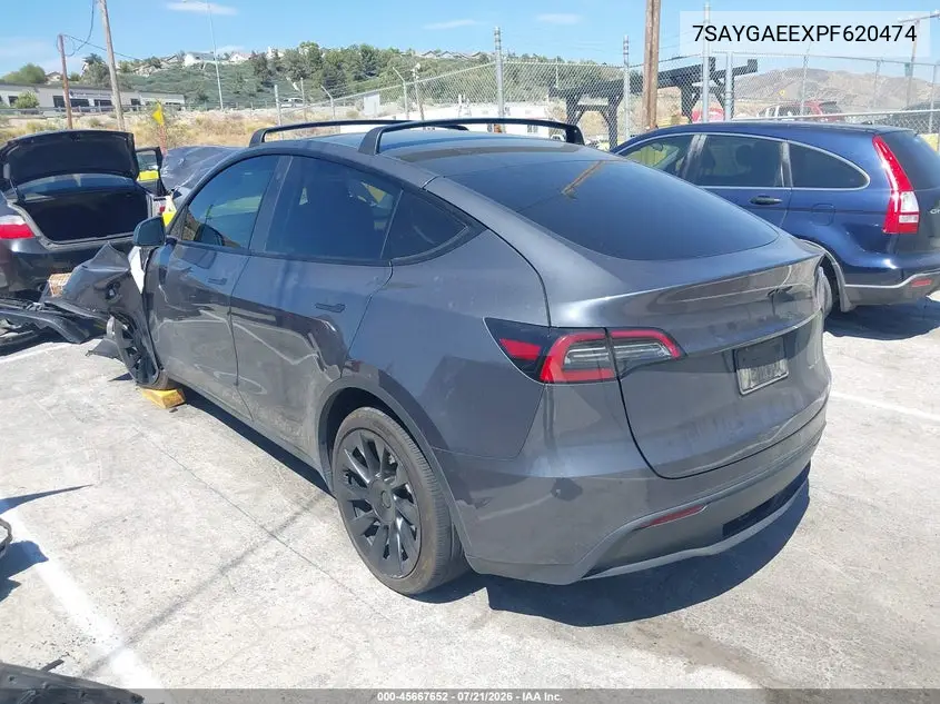 2023 Tesla Model Y Awd/Long Range Dual Motor All-Wheel Drive VIN: 7SAYGAEEXPF620474 Lot: 45667652