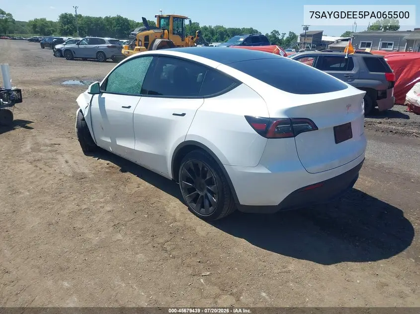 2023 Tesla Model Y Awd/Long Range Dual Motor All-Wheel Drive VIN: 7SAYGDEE5PA065500 Lot: 45679439