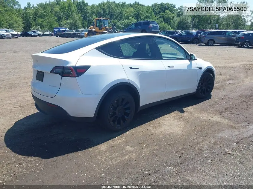 2023 Tesla Model Y Awd/Long Range Dual Motor All-Wheel Drive VIN: 7SAYGDEE5PA065500 Lot: 45679439