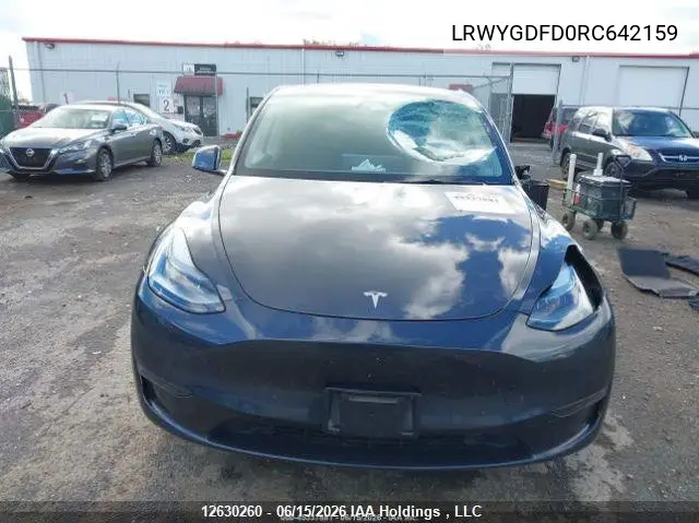 2024 Tesla Model Y Long Range/Rwd VIN: LRWYGDFD0RC642159 Lot: 12630260