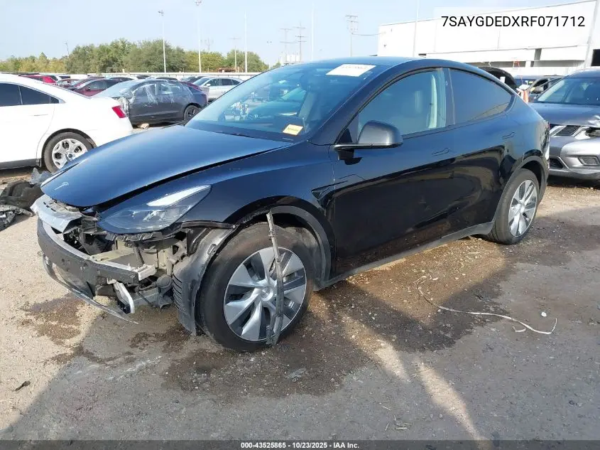 7SAYGDEDXRF071712 2024 Tesla Model Y Rwd