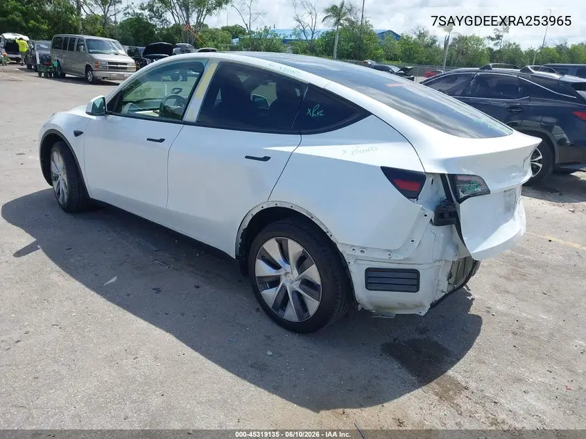 2024 Tesla Model Y Long Range Dual Motor All-Wheel Drive VIN: 7SAYGDEEXRA253965 Lot: 45319135