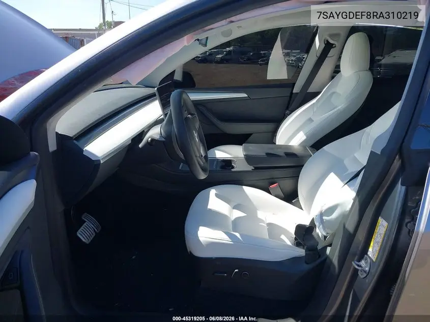 2024 Tesla Model Y Performance Dual Motor All-Wheel Drive VIN: 7SAYGDEF8RA310219 Lot: 45319205