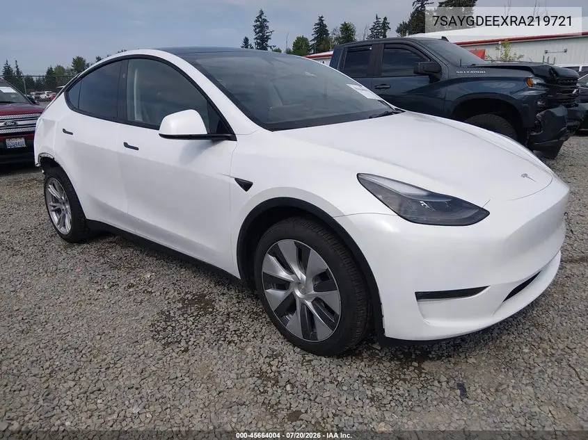 2024 Tesla Model Y Long Range Dual Motor All-Wheel Drive VIN: 7SAYGDEEXRA219721 Lot: 45664004