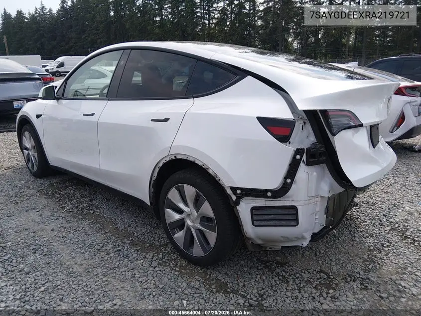 2024 Tesla Model Y Long Range Dual Motor All-Wheel Drive VIN: 7SAYGDEEXRA219721 Lot: 45664004