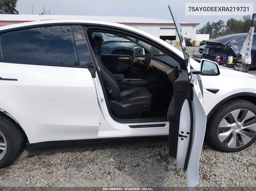 2024 Tesla Model Y Long Range Dual Motor All-Wheel Drive VIN: 7SAYGDEEXRA219721 Lot: 45664004