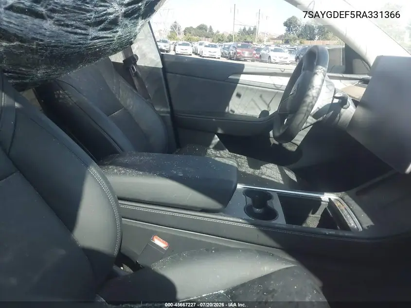 2024 Tesla Model Y Performance Dual Motor All-Wheel Drive VIN: 7SAYGDEF5RA331366 Lot: 45667227
