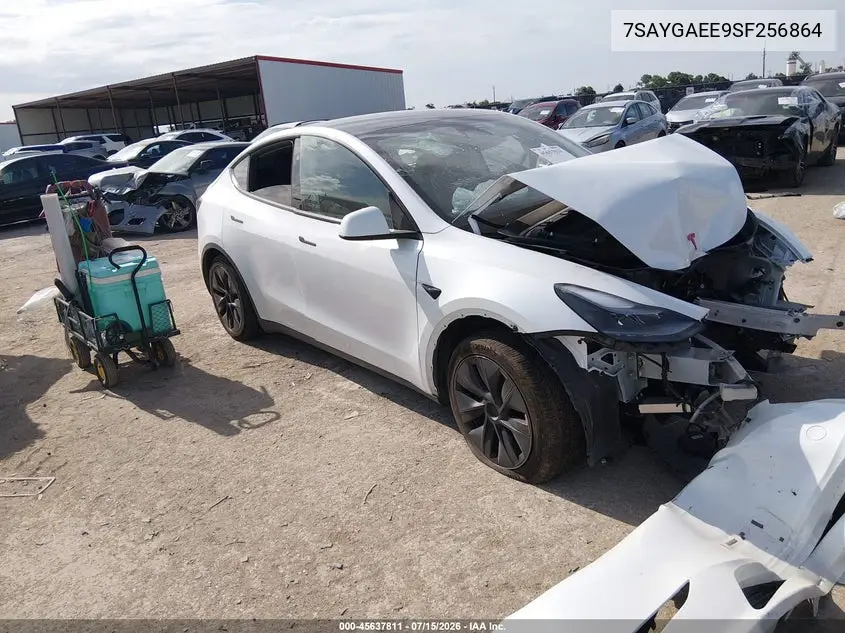 2025 Tesla Model Y Long Range Dual Motor All-Wheel Drive VIN: 7SAYGAEE9SF256864 Lot: 45637811