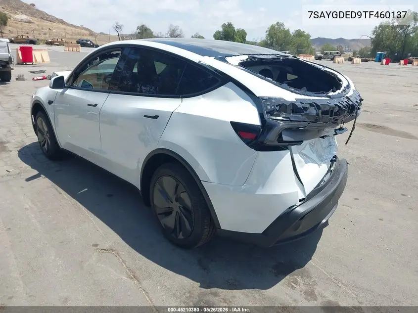 2026 Tesla Model Y VIN: 7SAYGDED9TF460137 Lot: 45210380
