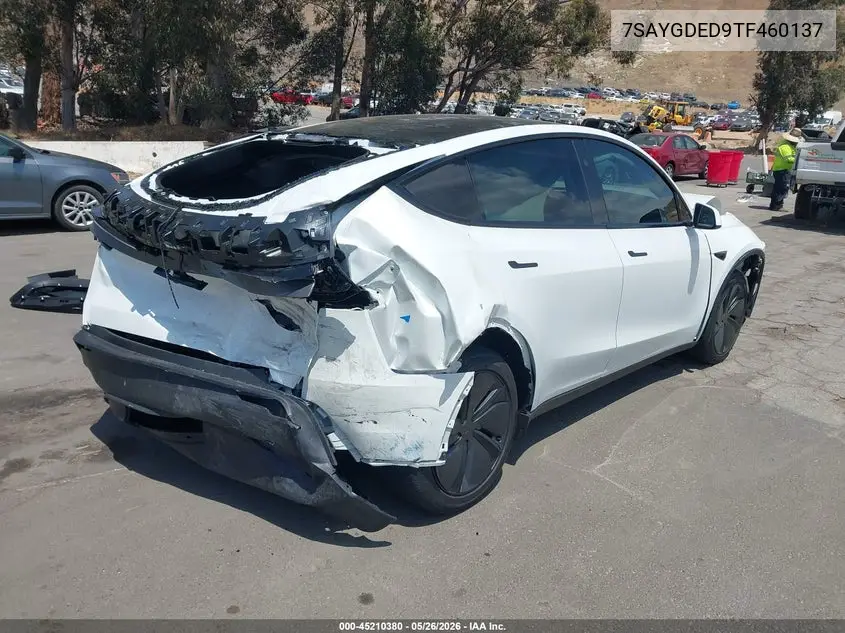 2026 Tesla Model Y VIN: 7SAYGDED9TF460137 Lot: 45210380