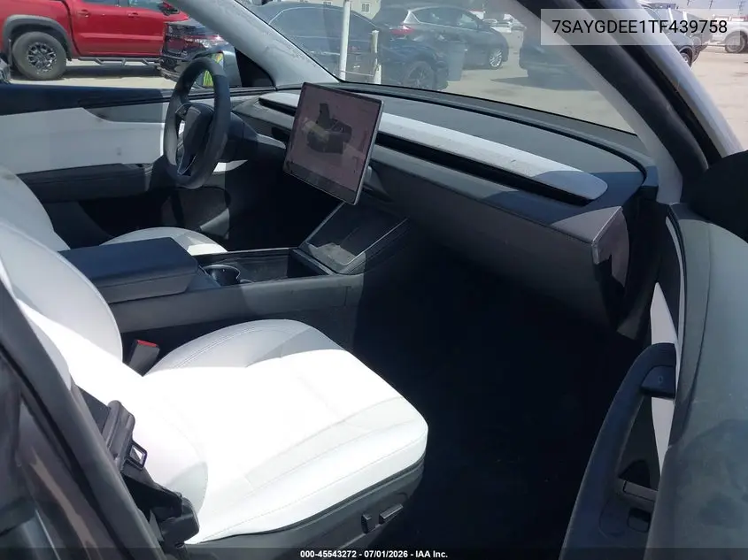 2026 Tesla Model Y All-Wheel Drive/Long Range Launch Series/Premium All-Wheel Drive VIN: 7SAYGDEE1TF439758 Lot: 45543272