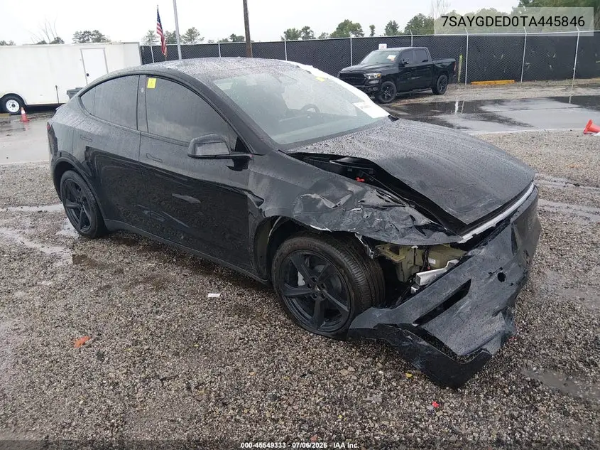 2026 Tesla Model Y Premium Rear-Wheel Drive/Rear-Wheel Drive VIN: 7SAYGDED0TA445846 Lot: 45549333