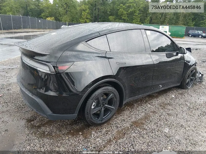 2026 Tesla Model Y Premium Rear-Wheel Drive/Rear-Wheel Drive VIN: 7SAYGDED0TA445846 Lot: 45549333