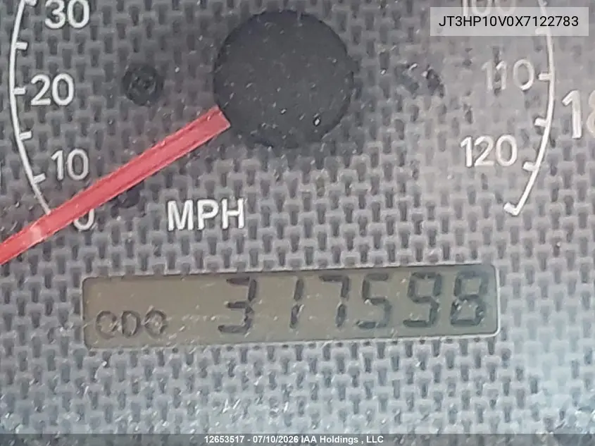 1999 Toyota Rav4 VIN: JT3HP10V0X7122783 Lot: 12653517x