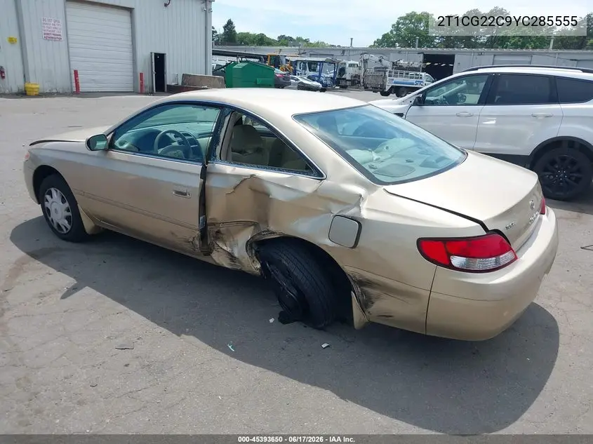 2000 Toyota Solara VIN: 2T1CG22C9YC285555 Lot: 45393650