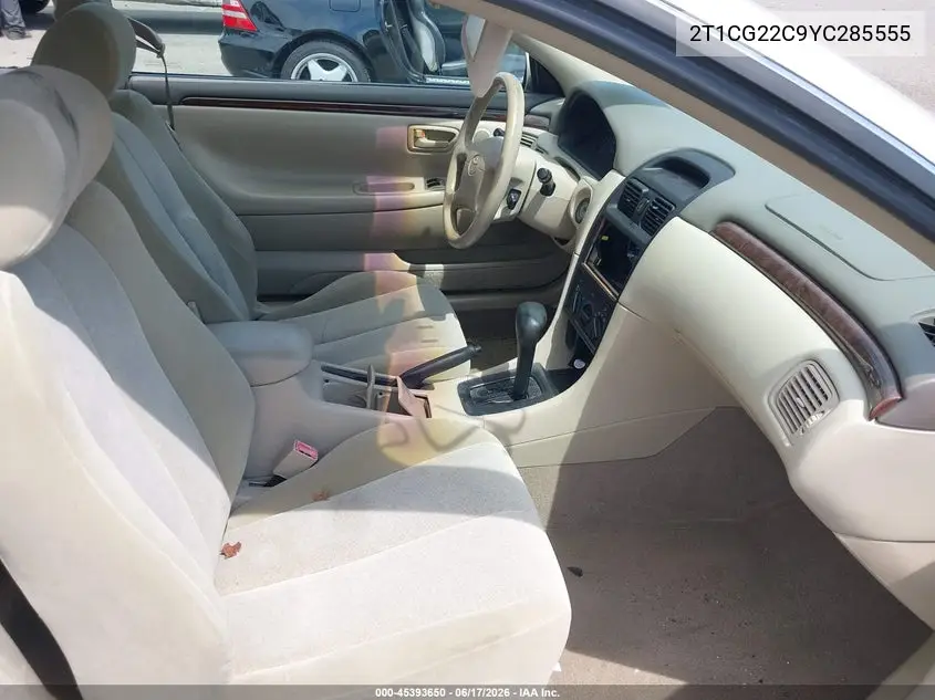 2000 Toyota Solara VIN: 2T1CG22C9YC285555 Lot: 45393650