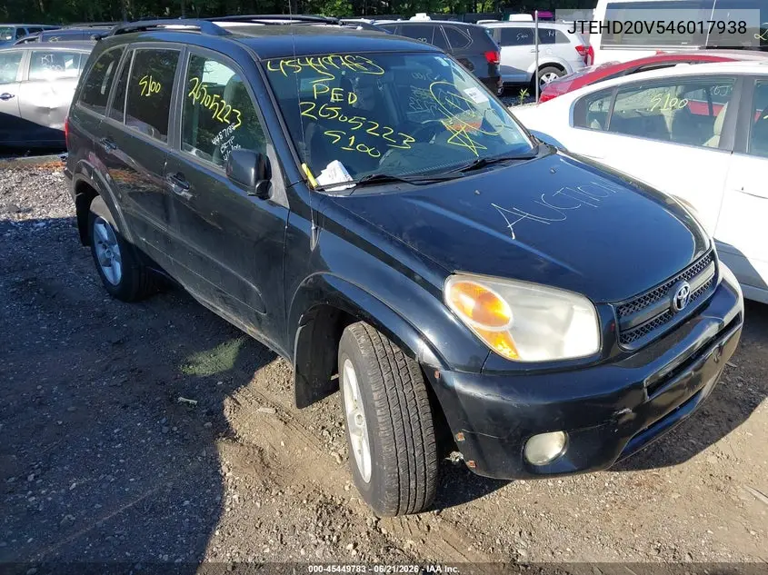 2004 Toyota Rav4 VIN: JTEHD20V546017938 Lot: 45449783