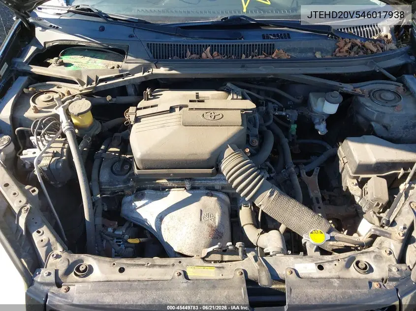2004 Toyota Rav4 VIN: JTEHD20V546017938 Lot: 45449783