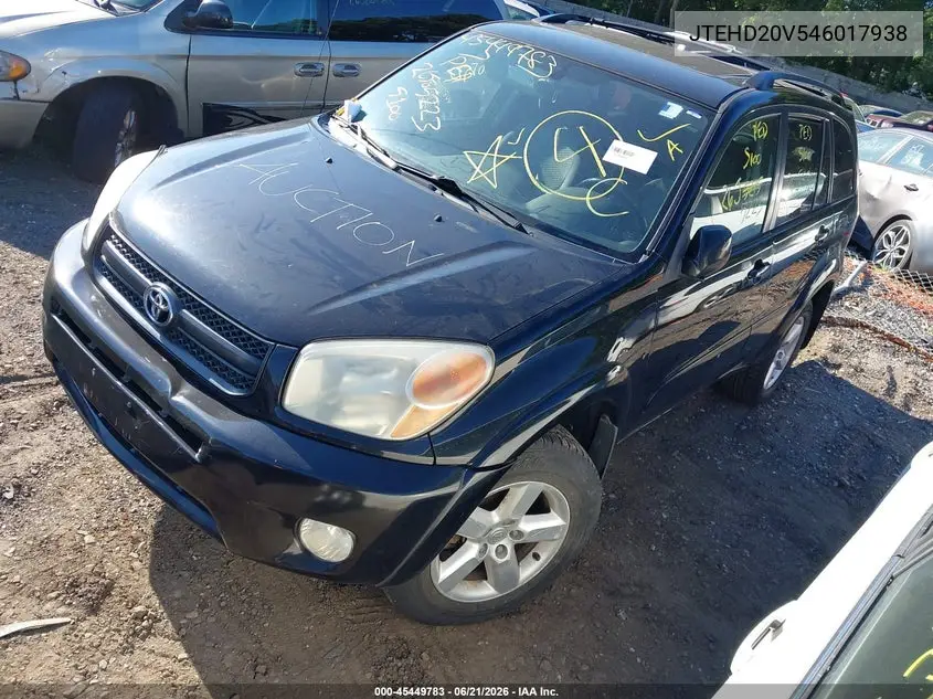 2004 Toyota Rav4 VIN: JTEHD20V546017938 Lot: 45449783