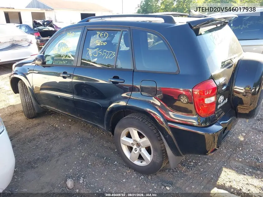 2004 Toyota Rav4 VIN: JTEHD20V546017938 Lot: 45449783