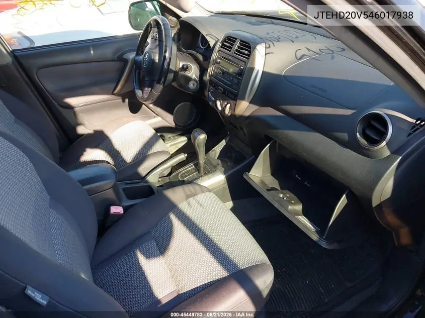 2004 Toyota Rav4 VIN: JTEHD20V546017938 Lot: 45449783
