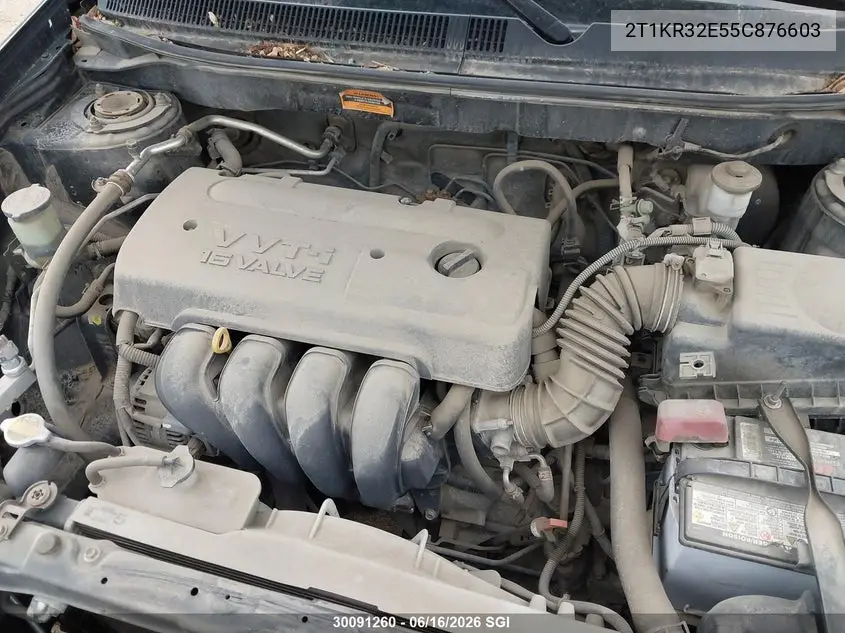 2005 Toyota Corolla Matrix Xr VIN: 2T1KR32E55C876603 Lot: 30091260