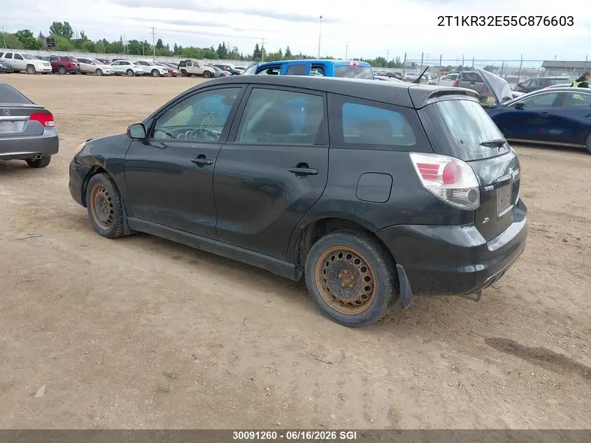 2005 Toyota Corolla Matrix Xr VIN: 2T1KR32E55C876603 Lot: 30091260