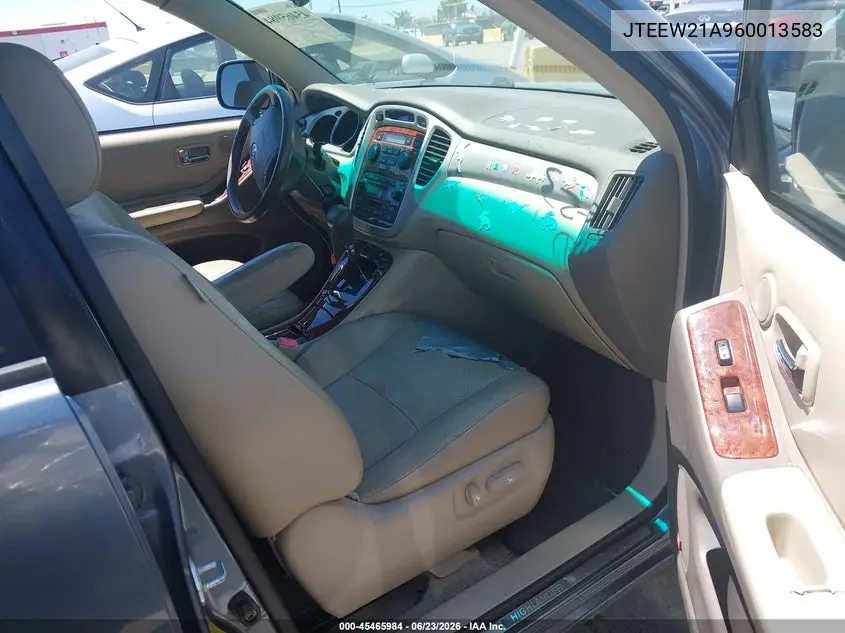 2006 Toyota Highlander Hybrid Limited V6 VIN: JTEEW21A960013583 Lot: 45465984