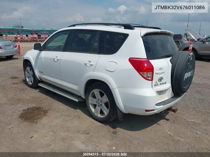 2007 Toyota Rav4 Sport VIN: JTMBK32V676011086 Lot: 30094515