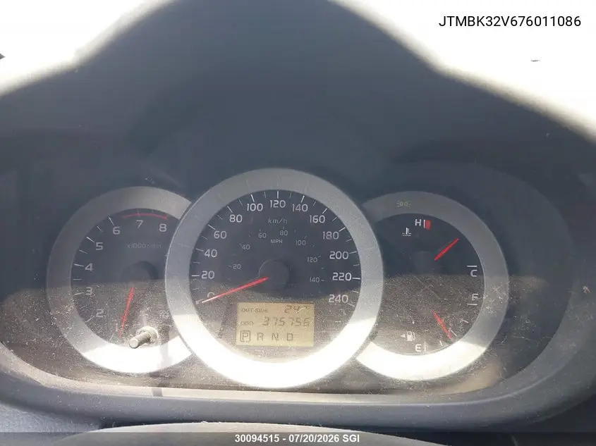 2007 Toyota Rav4 Sport VIN: JTMBK32V676011086 Lot: 30094515