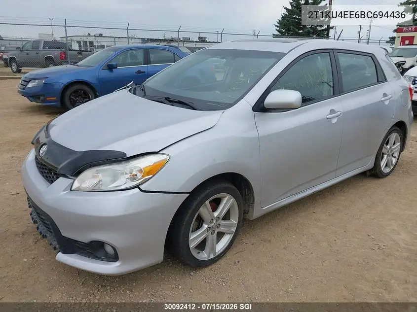 2011 Toyota Corolla Matrix VIN: 2T1KU4EE6BC694436 Lot: 30092412