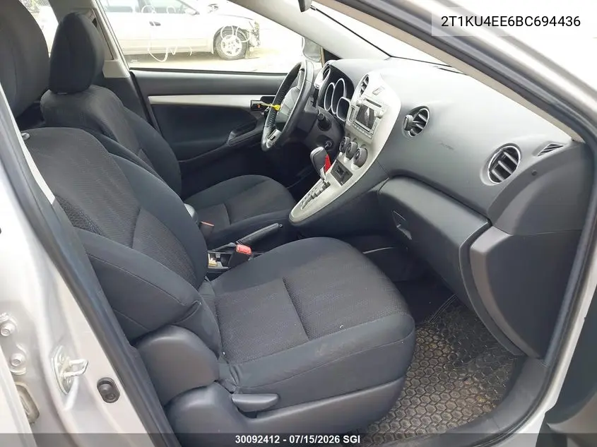 2011 Toyota Corolla Matrix VIN: 2T1KU4EE6BC694436 Lot: 30092412