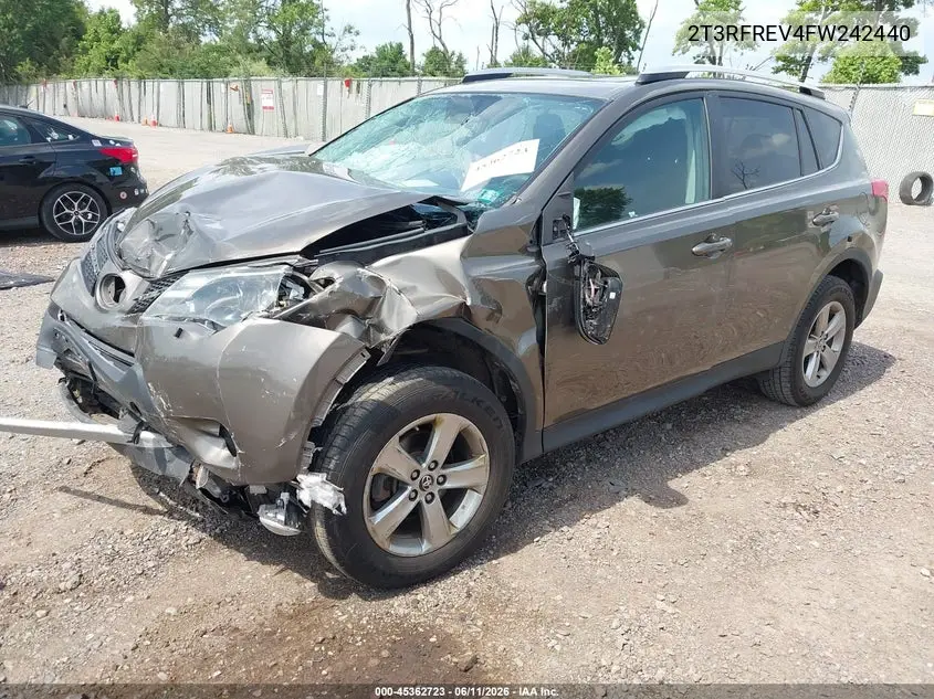 2015 Toyota Rav4 Xle VIN: 2T3RFREV4FW242440 Lot: 45362723