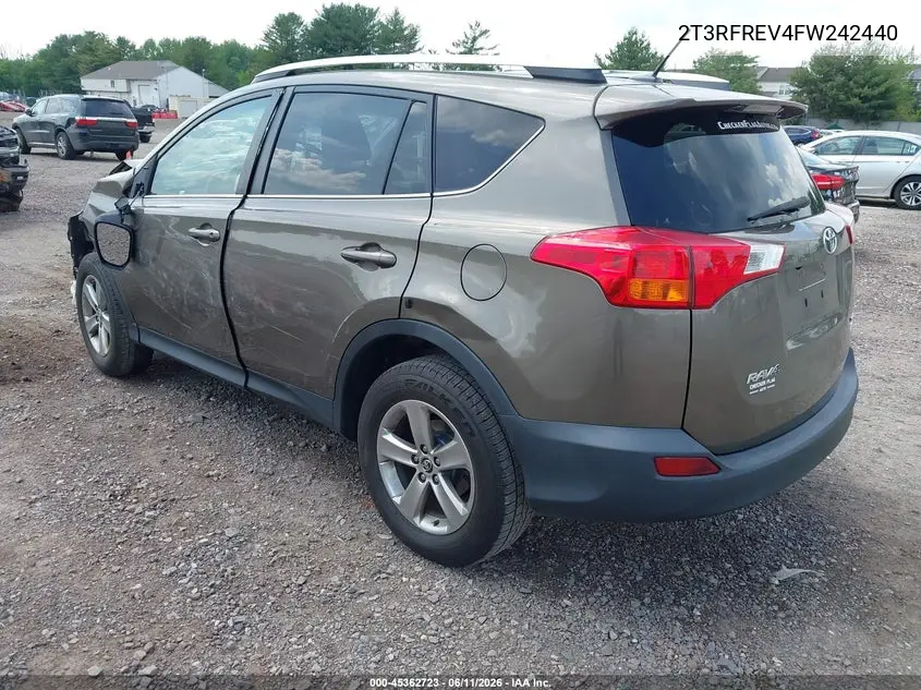 2015 Toyota Rav4 Xle VIN: 2T3RFREV4FW242440 Lot: 45362723