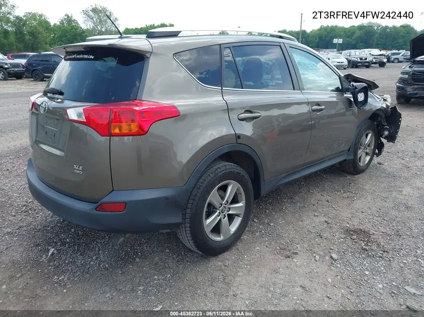 2015 Toyota Rav4 Xle VIN: 2T3RFREV4FW242440 Lot: 45362723