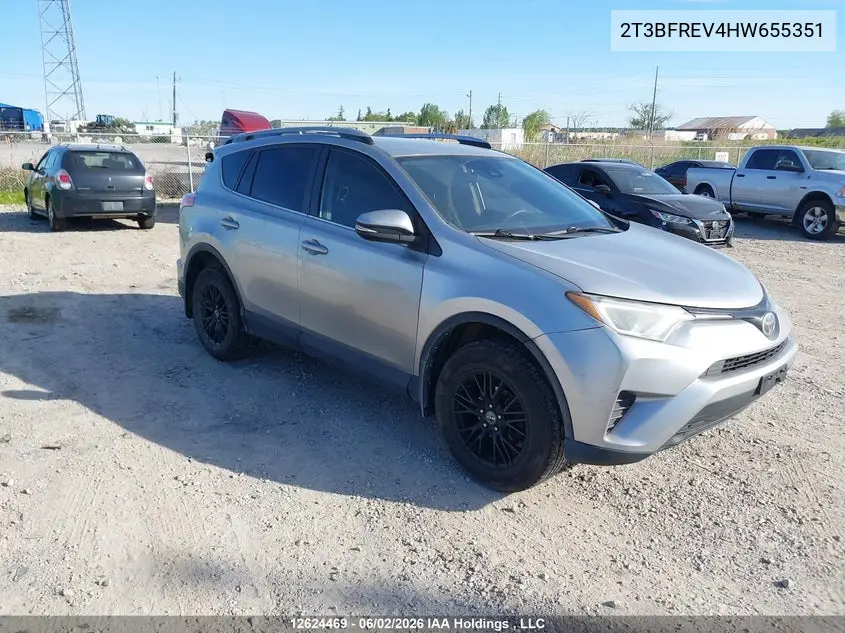 2017 Toyota Rav4 Le VIN: 2T3BFREV4HW655351 Lot: 12624469