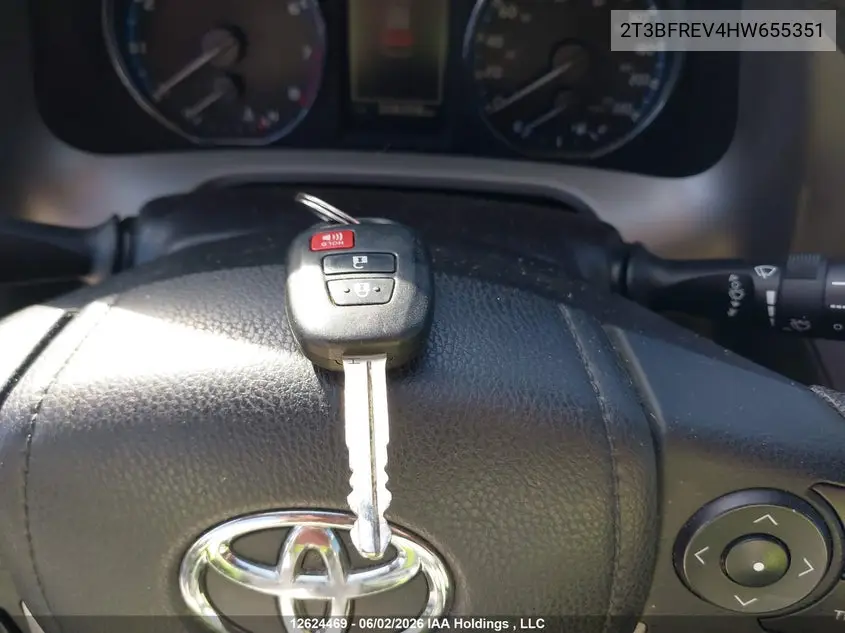2017 Toyota Rav4 Le VIN: 2T3BFREV4HW655351 Lot: 12624469