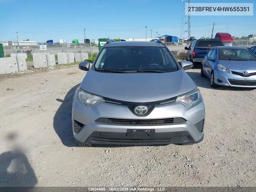 2017 Toyota Rav4 Le VIN: 2T3BFREV4HW655351 Lot: 12624469