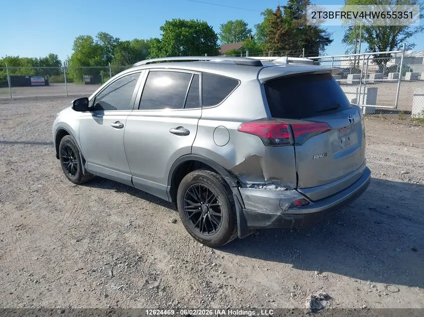 2017 Toyota Rav4 Le VIN: 2T3BFREV4HW655351 Lot: 12624469