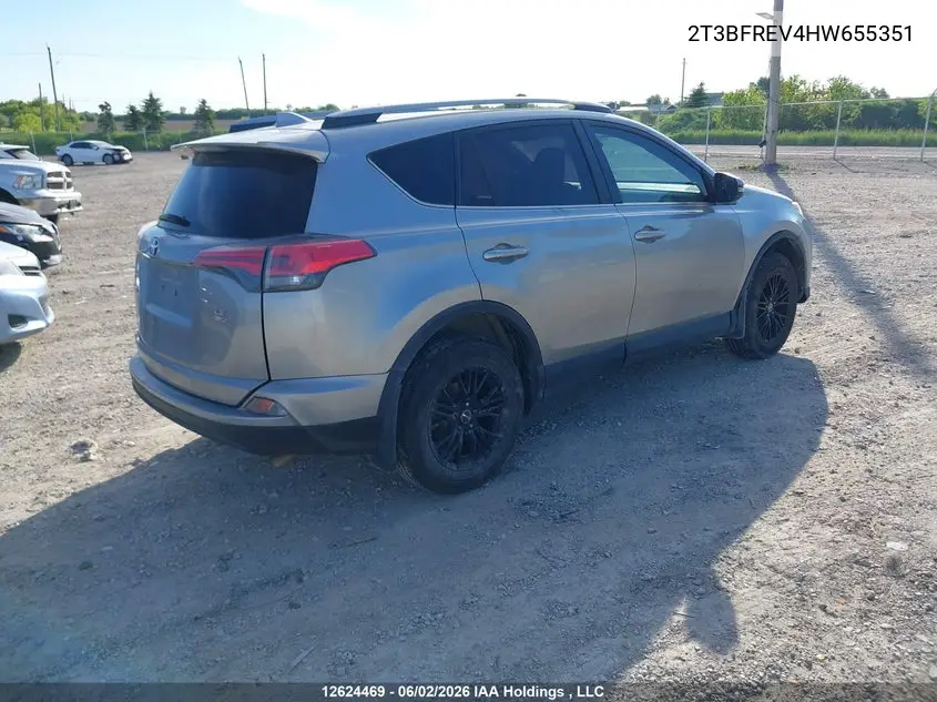 2017 Toyota Rav4 Le VIN: 2T3BFREV4HW655351 Lot: 12624469